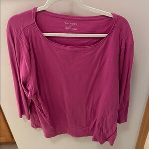 Talbots Fuchsia Long Sleeve Top